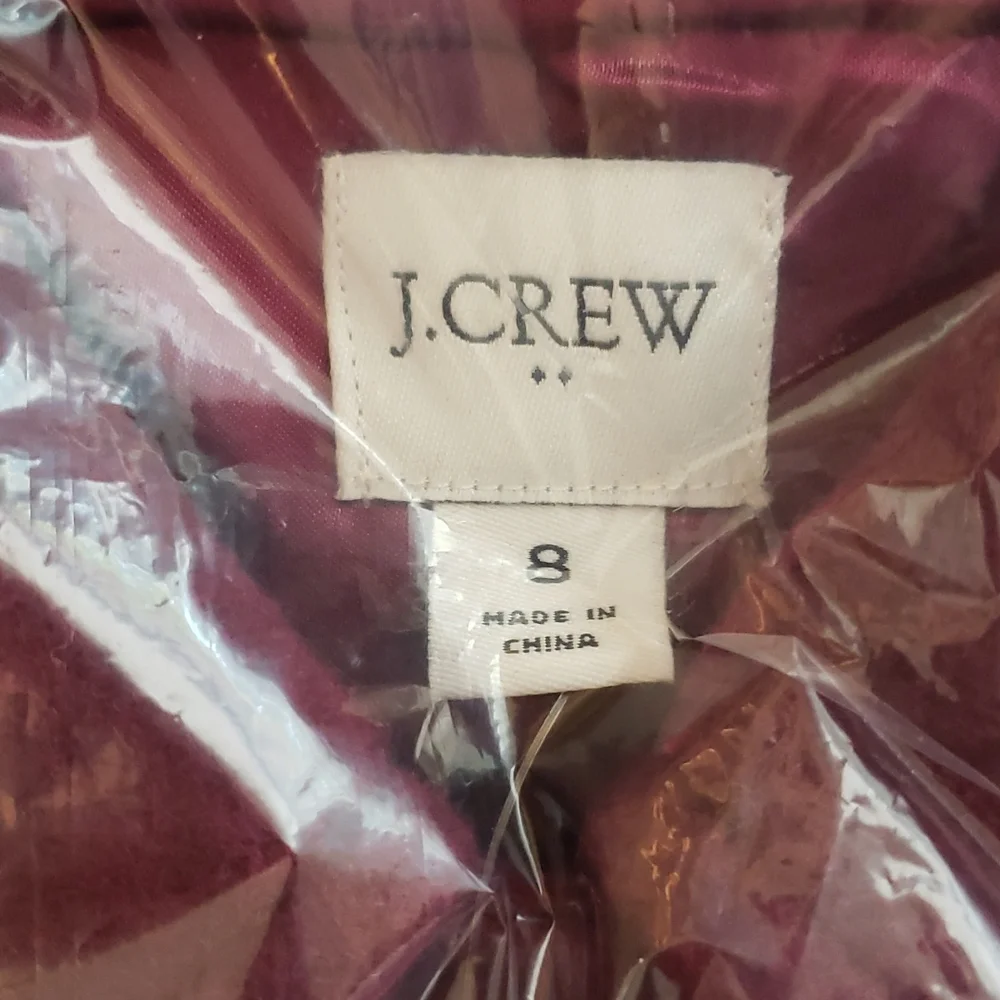 NEW J. Crew Wool Blend Lady Coat Warm Burgundy Fitted Winter - Picture 8 of 14